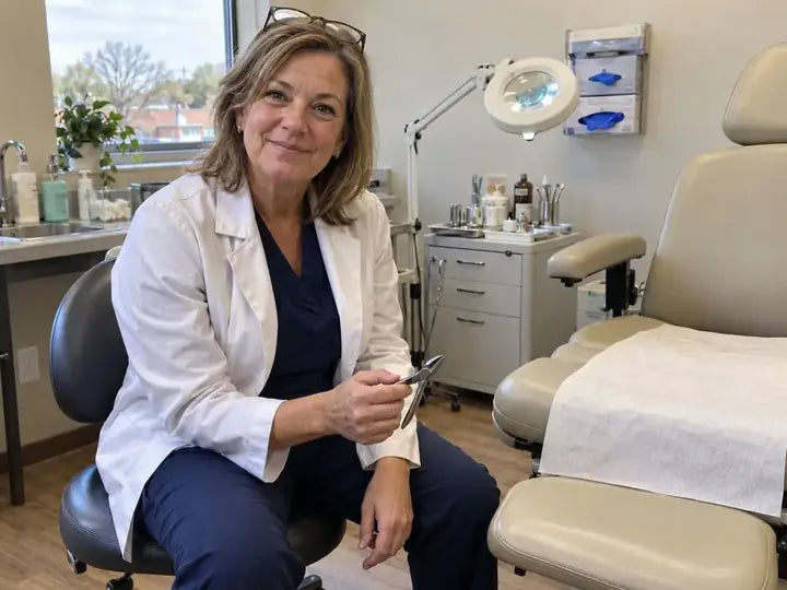 Dr. Ellen Marquardt, DPM, in her practice