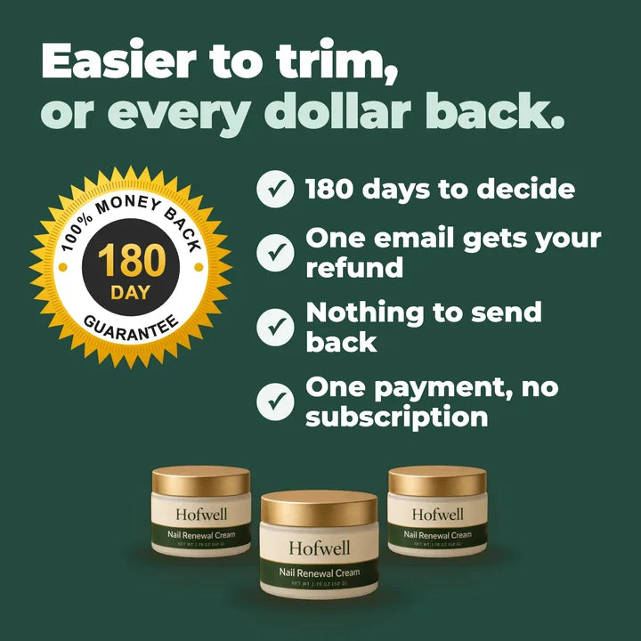 Easier to trim, or every dollar back: 180 days, one email, nothing to send back